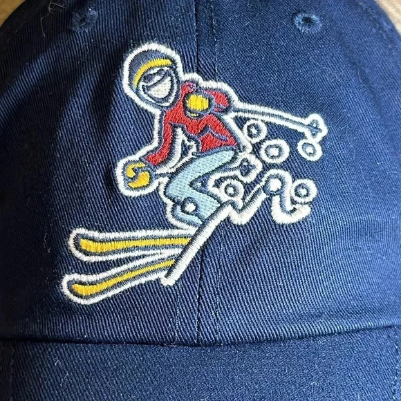 LIFE IS GOOD SNOW SKIING BALL CAP HAT BLUE ADJUSTABLE - Picture 3 of 5